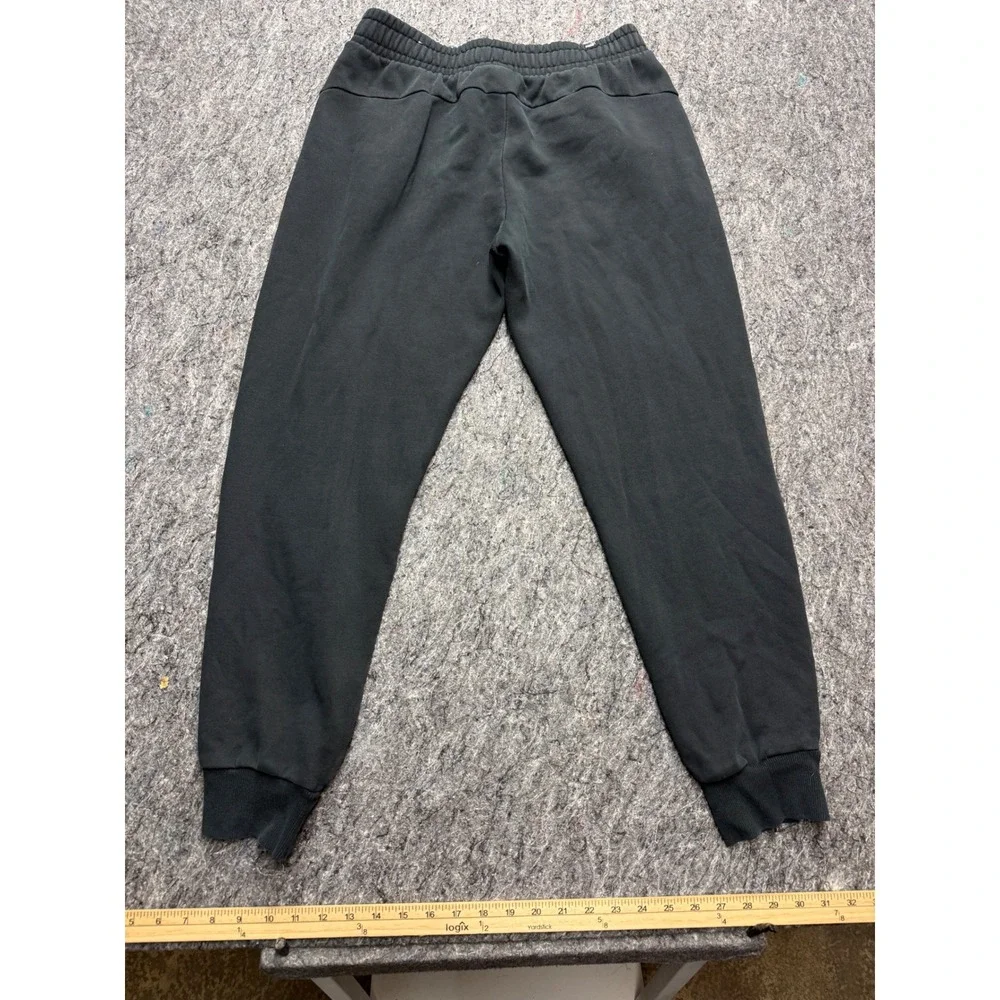 Puma Mens Fleece Lined Jogger Sweatpants Black Elastic Waist Size Medium